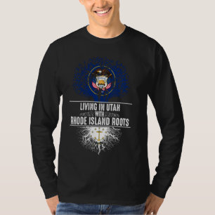 Camiseta Utah Hogar Rhode Island Roots State Tree Flag Love