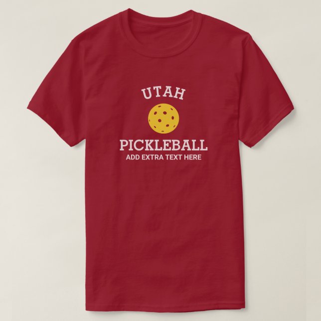 Camiseta Utah Pickleball Add Club, Personalizado de nombres (Diseño del anverso)