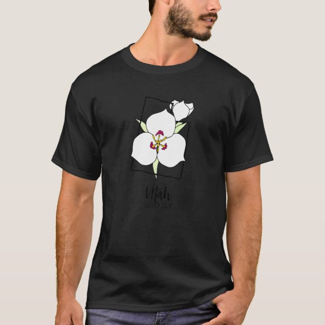 Camiseta Utah Sego Lily Flower   (Anverso)