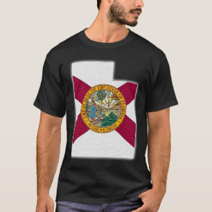 Camiseta UTAH STATE MAP FLORIDA FL Bandera Raíces Hombres M