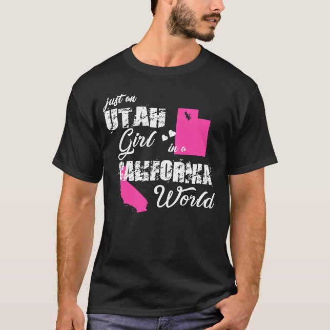 Camiseta Utah, un chica utah en California (Anverso)