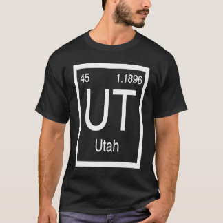 Camiseta Utah UT Periodic Table Home State Birth Place Prid