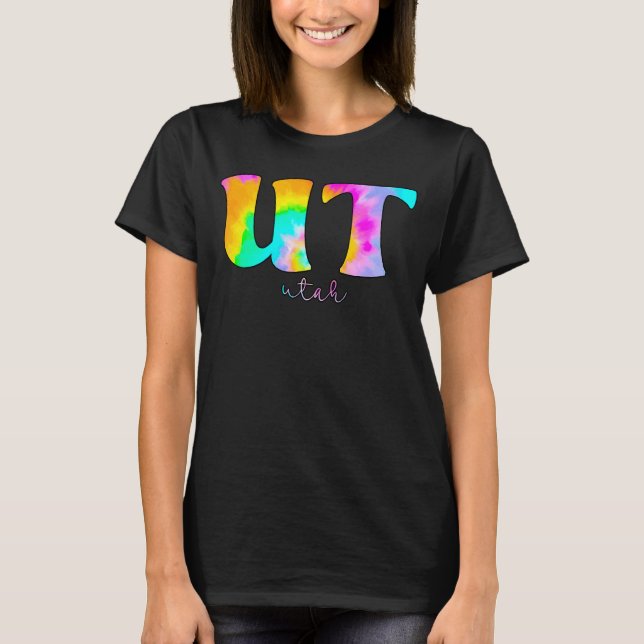 Camiseta Utah Ut Tie Dye (Anverso)