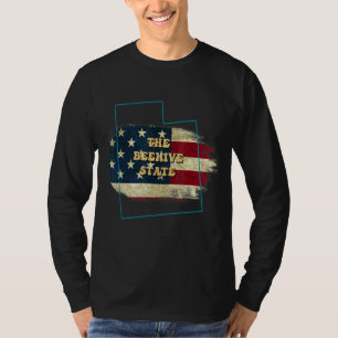 Camiseta Utah Ut Us Flag Motto
