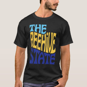 Camiseta Utah Ut Us State Shape Motto