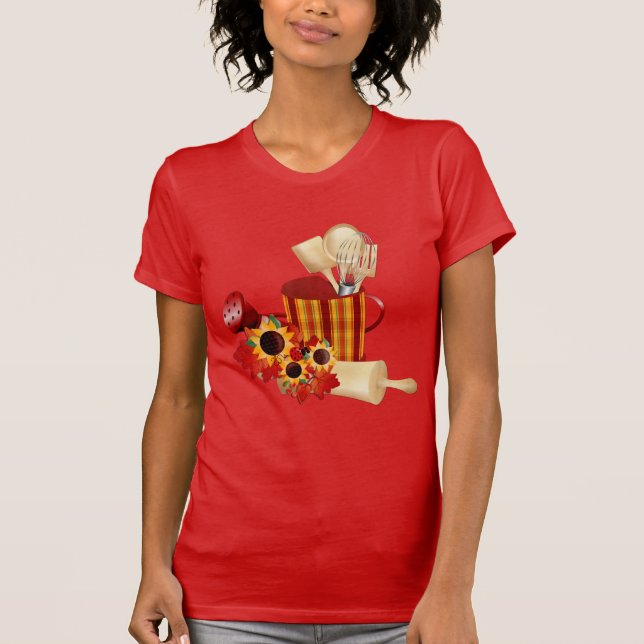 Camiseta Utensilios de cocina de otoño (Anverso)