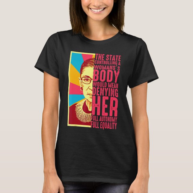 Camiseta Uterus Mi Cuerpo Mi Elección Pro Mujeres Feminista (Anverso)