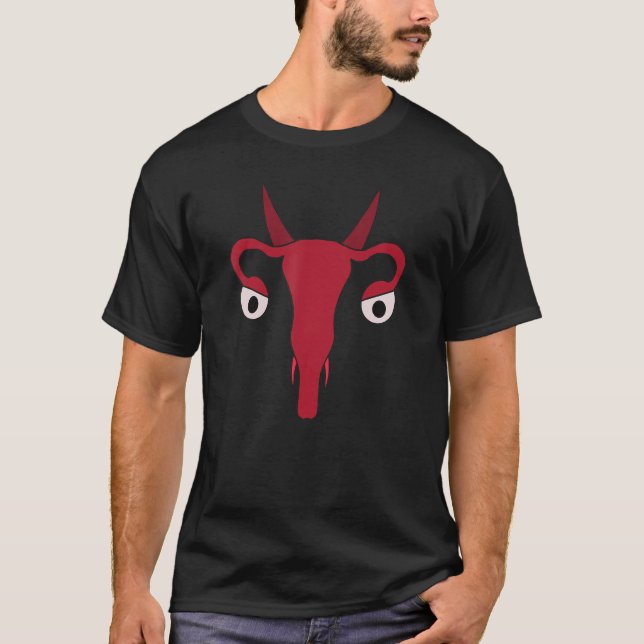 Camiseta Uterus Womb Devil Angry Woman Feminismo (Anverso)