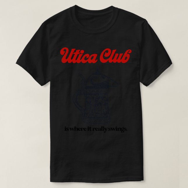 Camiseta Utica Club Swings Beer Retro Defunct Breweriana (Diseño del anverso)