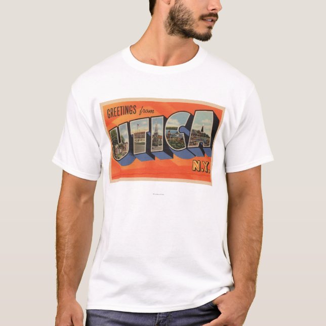 Camiseta Utica, nueva letra ScenesUtica, NY de YorkLarge (Anverso)