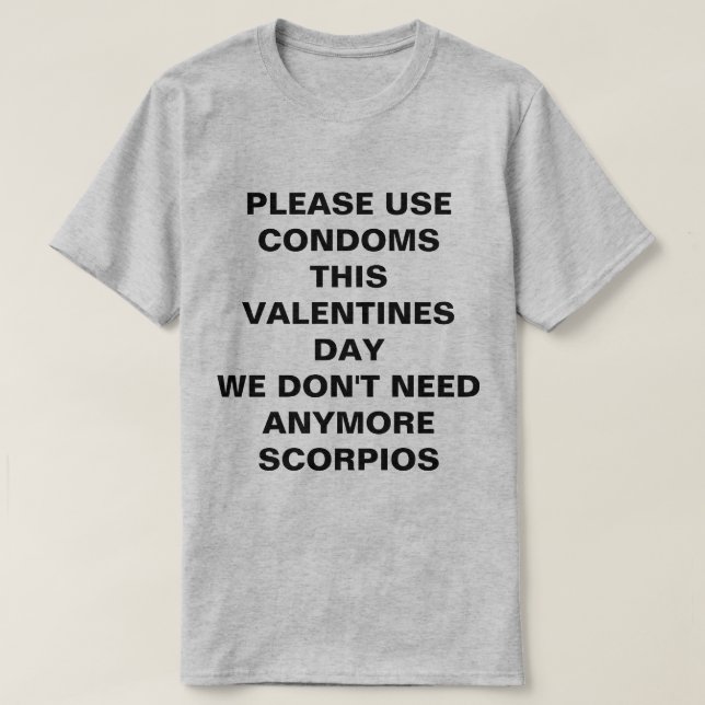 Camiseta Utilice los condones este día de San Valentín (Diseño del anverso)