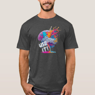 Camiseta Utilícelo - Colorido Splash Brain