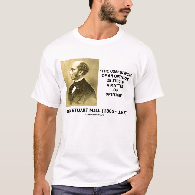 Camiseta Utilidad de John Stuart Mill de una cita de la (Anverso)