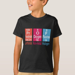 CAMISETA UTILIZACIÓN DE ELEMENTOS EN LA TABLA PERIÓDICA P