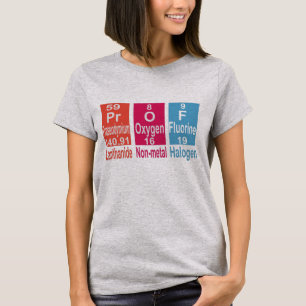 CAMISETA UTILIZACIÓN DE ELEMENTOS EN LA TABLA PERIÓDICA PAR