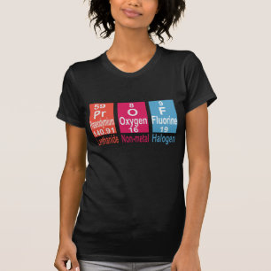 CAMISETA UTILIZACIÓN DE ELEMENTOS EN LA TABLA PERIÓDICA PAR