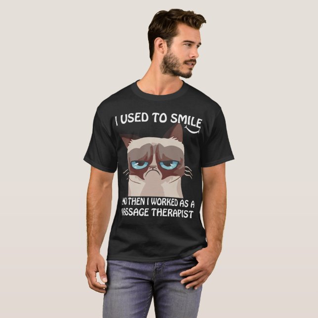 Camiseta Utilizado entonces para sonreír trabajé como (Anverso completo)