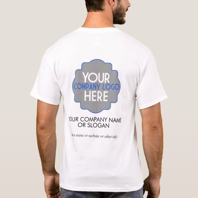 Camiseta Utilizar el Personalizado de la empresa con logoti (Reverso)