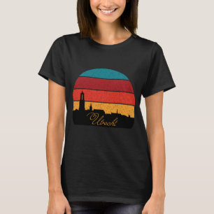 Camiseta Utrecht Países Bajos Torre Silueta Retro Viaje