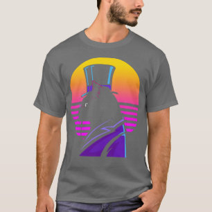 Camiseta Utrun Steampunk Cat Synthwave Futurismo