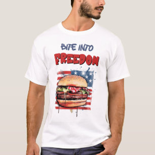 Camiseta UU 4 de julio Burgers Grill, Chill & Celebration
