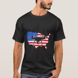 Camiseta Uu American Flag Drone Idea Quadcopter Para Hombre