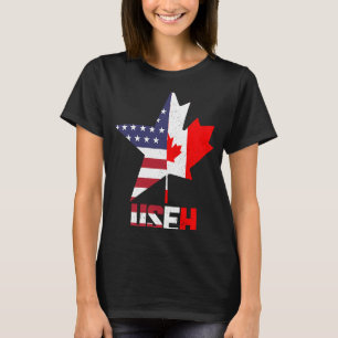 Camiseta UU. Eh Canadá Canadá Bandera Americana Canadiense 