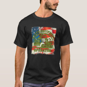 Camiseta Uu Flag Us Heavy Equipment Excavator Operator Vi
