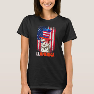 Camiseta Uu Patriótico Llama Llamerica Alpaca 4 De Julio
