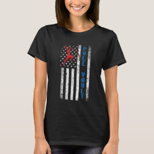Camiseta UU. Pole Vaulter American Pole Vault bandera Unite