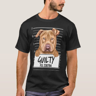 Camiseta Uu Staffordshire Terrier Mugshot Guilty Dog