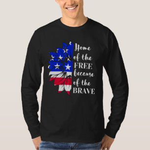 Camiseta Uu Sunflower Hogar De Los Libres Por El Brav