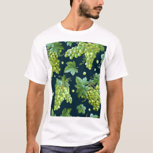 Camiseta Uva verde: Patrón oscuro de acuarela