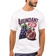 Uvas Abundantes de la vida Pomegranate Retro Tee