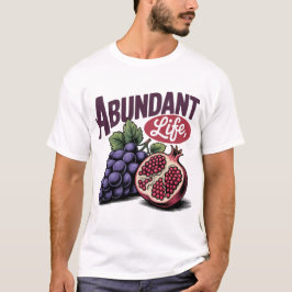 Camiseta Uvas Abundantes de la vida Pomegranate Retro Tee