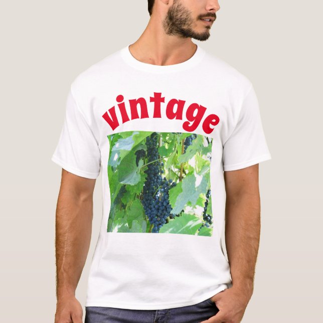 Camiseta Uvas azules vintage T-Shirt (Anverso)