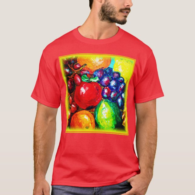 Camiseta Uvas, cal, Naranja, frutas de Apple. ¡Hazte con un (Anverso)