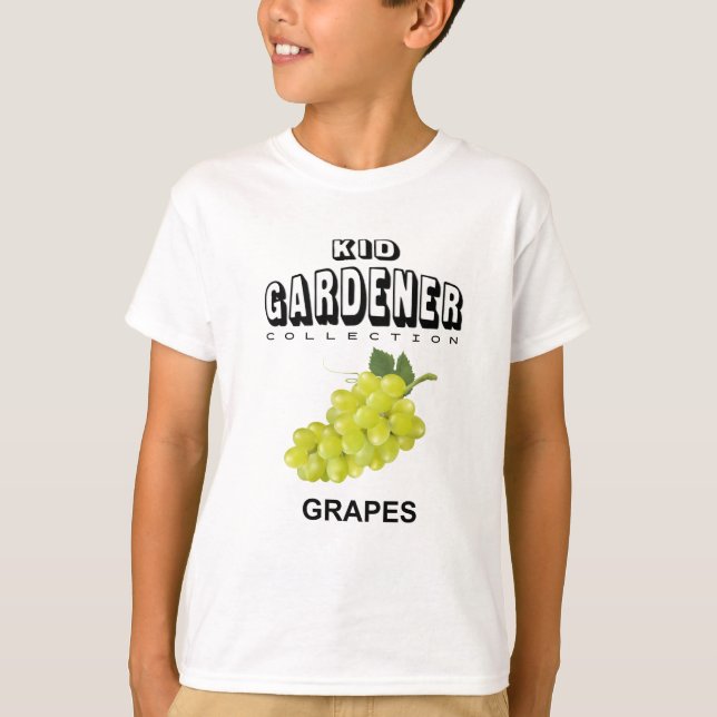 Camiseta Uvas de colección de jardineros para niños (verde) (Anverso)
