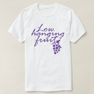 Camiseta Uvas de fruta colgantes bajas Vino Amante Regalo V