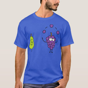 Camiseta Uvas De Frutas Graciosas Con El Oso Viéndolo