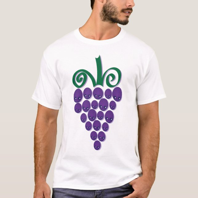 Camiseta Uvas de Kawaii (Anverso)