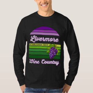 Camiseta Uvas de rayas púrpura y verde de Livermore Wine Co