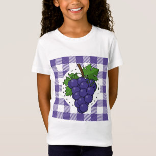 Camiseta Uvas sobre la pasta de violeta blanca