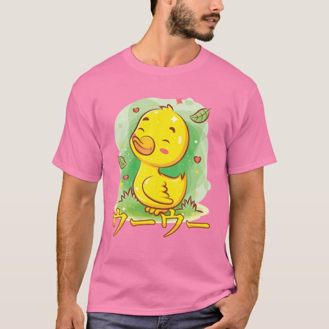Camiseta Uwu - Cute Kawaii Anime Duck - Otaku Aest japonés (Anverso)