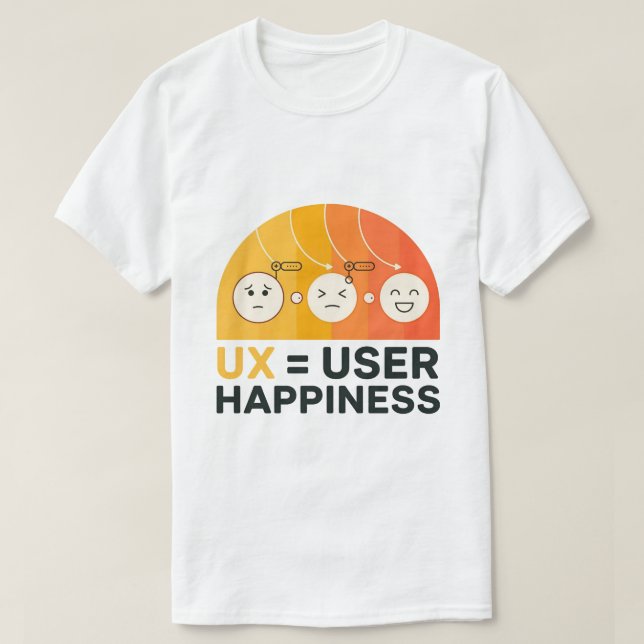 Camiseta Ux es la felicidad del usuario Graciosa del Diseña (Diseño del anverso)