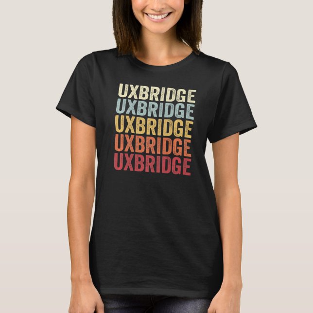 Camiseta Uxbridge Massachusetts Uxbridge MAMÁES retro vinta (Anverso)