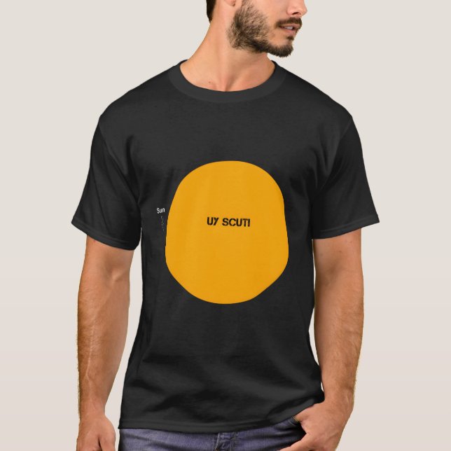 Camiseta Uy Scuti Comparado Con El Sol (Anverso)