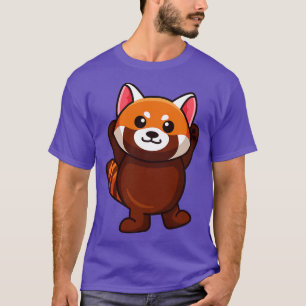 Camiseta Uyahe Funny Cute Panda Rojo