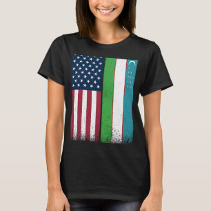 Camiseta Uzbekistán Banderas uzbekas norteamericanas enorgu