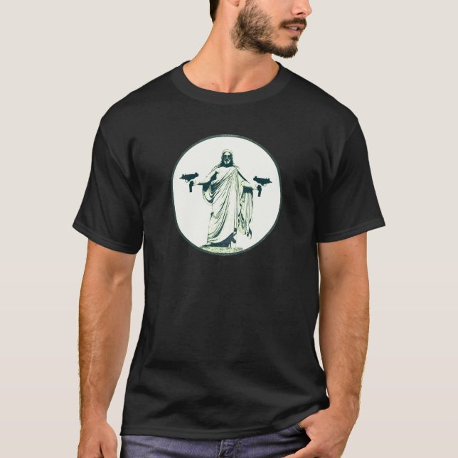 Camiseta Uzi Toting Jesús (Anverso)